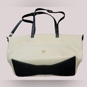 Kate Spade Black and Cream Leroy Street Tote Bag